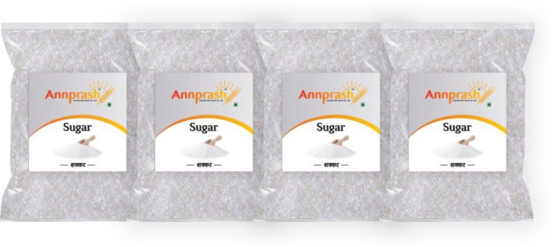 Annprash Premium Quality White Sugar- 1kg (Pack of 4) Sugar  (4 kg, Pack of 4)