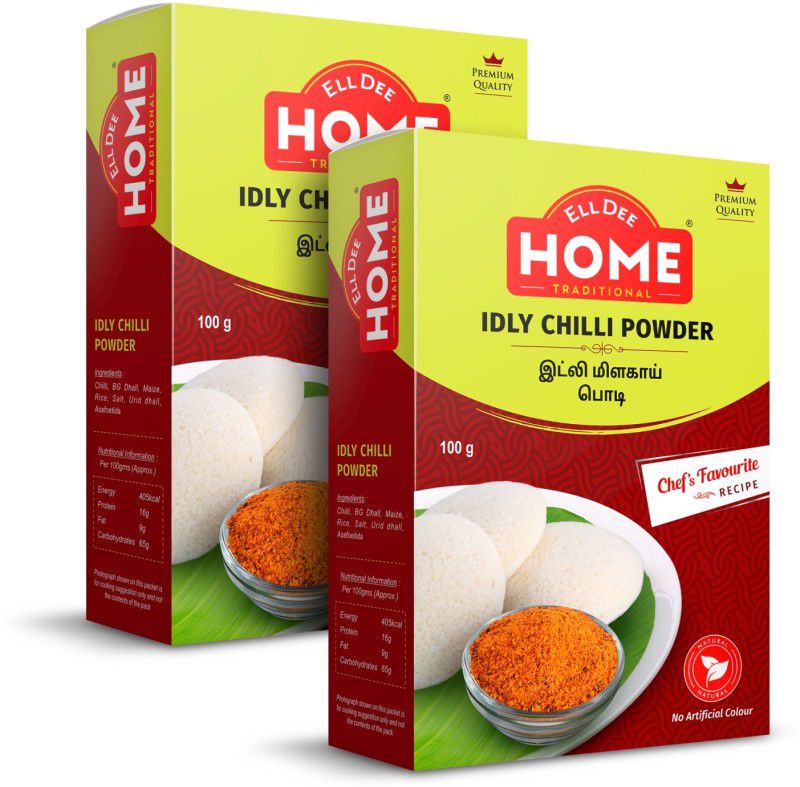 EllDee HOME | Premium Idly Chilli Powder  (2 x 100 g)