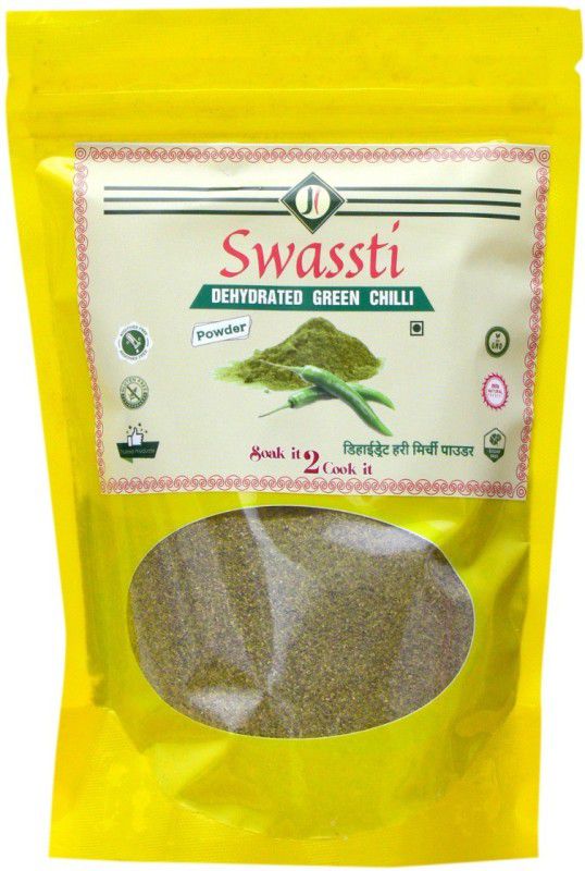 swassti Dehydrated Green Chilli Powder -200g, 100% Natural, Gluten Free, No Preservative  (200 g)