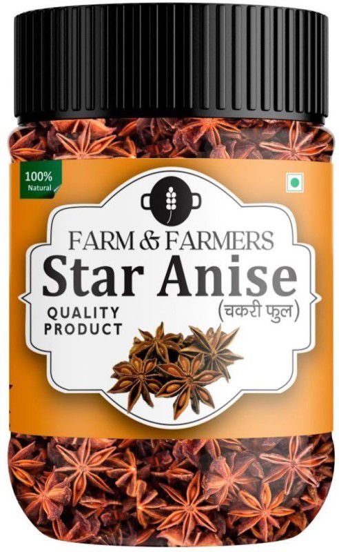 Farm & Farmers Organic Star Anise Premium Quality Sourced Fresh Chakri Phool 400 grams  (400 g)