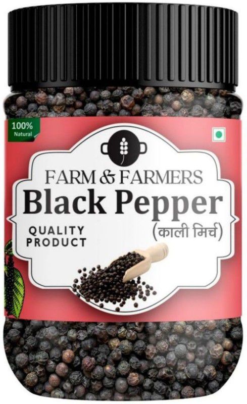 Farm & Farmers Organic Black Pepper Whole | Kali Mirch Sabut | Premium Best quality 200grams  (200)