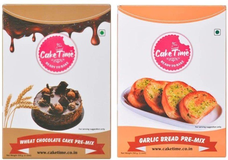 Cake Time Whole Wheat & Donut 500 g Instant mix pack of 2 500 g  (Pack of 2)