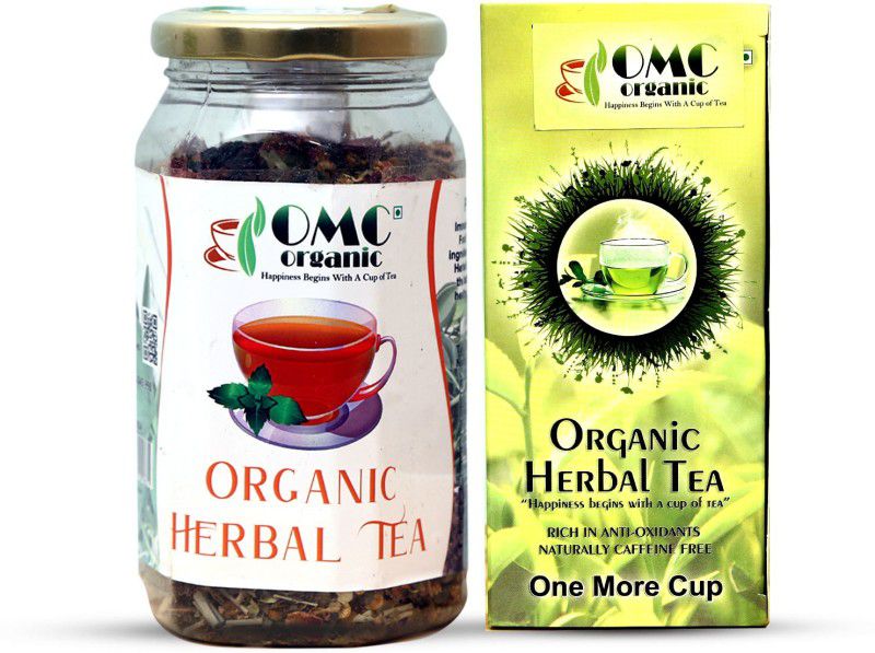 One More Cup 1st Anniversary celebration Buy 1 Herbal Tea(40gm) get 1 Herbal Tea Box free Tulsi Herbal Tea Mason Jar  (2 x 80 g)