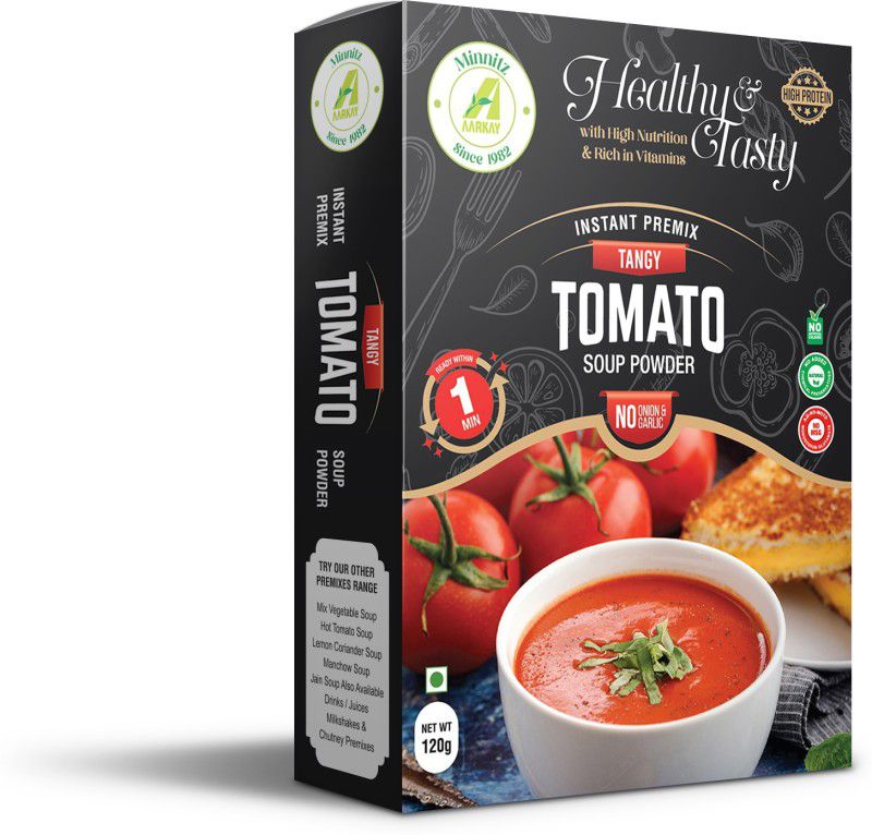 AARKAY Minnitz Instant Tomato Soup With No Onion And Garlic 240 G  (Pack of 2, 240 g)