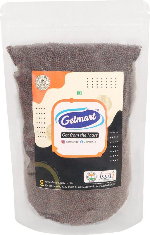Getmart Whole Black Mustard Seeds (Kali Sarso), 1 Kg, 1 Pack  (1 kg)