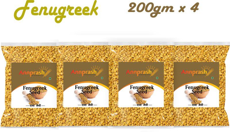Annprash Good Quality Fenugreek / Dana Methi 800gm (200gmX4)  (4 x 0.2 kg)