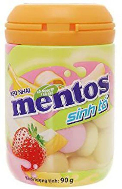 Mentos Mix Fruit Chewy Dragees 90g Mix Fruit Chewing Gum  (90 g)