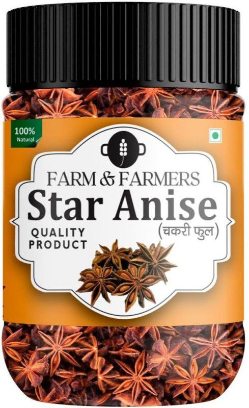 Farm & Farmers Organic Star Anise Premium Quality Sourced Fresh Chakri Phool 250 grams  (250 g)