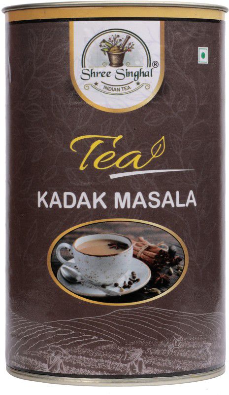 SHREE SINGHAL Kadak Masala Assam CTC Tea 250 Grams Tin Pack Masala Tea Tin  (0.25 g)