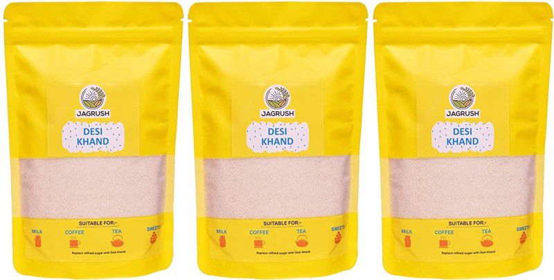JAGRUSH Mithas Meri Mitti Ki Desi Khand-PACK OF 3 Powder 1200GM Sugar  (1200 g, Pack of 3)
