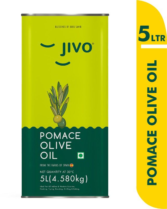 Jivo Pomace Cooking Olive Oil 5 Litre Tin Olive Oil Tin  (5 L)