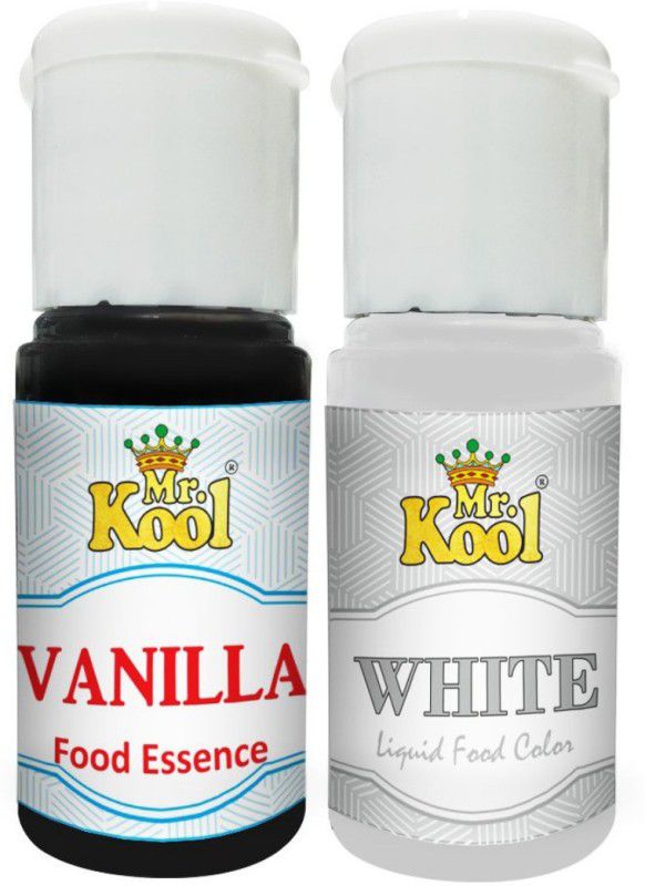 Mr.Kool Food Essence Vanilla & Food Color Yellow 20 ML Each. Pack Of 2 Combo. Food Essence And Food Color For Backing Cakes, Cookies, Ice cream, Sweets. Combo  (40 ml)