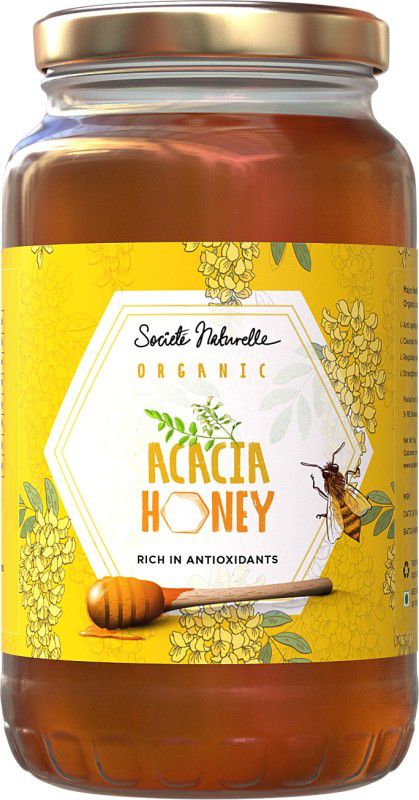 Societe Naturelle Organic Honey Acacia 1 Kg Pgs Immunity Booster Unprocessed Sahad Pack Of 1  (1 kg)