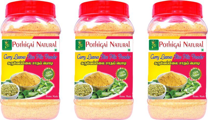 POTHIGAI NATURAL Curry Leaves Rice Mix Powder 750 g /100 % Natural Traditional method/ No Artificial flavour/No Artificial Colour(pack of 3)  (3 x 250 g)