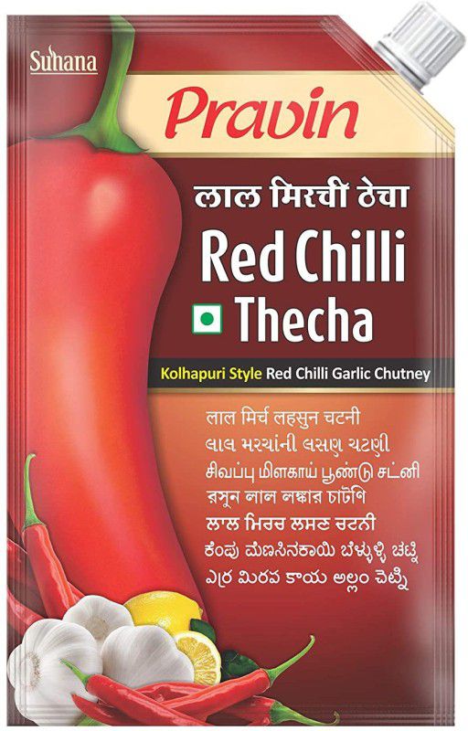 pravin Red Chilli Thecha 100g Pouch - Pack of 9 Chutney Paste  (9x100 g)