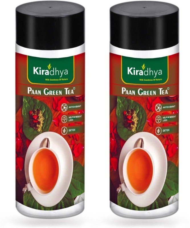 Kiradhya Trading Paan Green Tea 2X50 G Combo, Kills bacteria, Improves bone health Green Tea Plastic Bottle  (2 x 50 g)