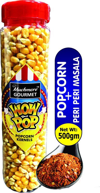Muchmore |Microwave|Peri Peri|Seasoning|Popcorn Kernels|Seeds|( 500 G ) Pack of 2 PERI PERI FLAVOR Popcorn  (500 g, Pack of 2)