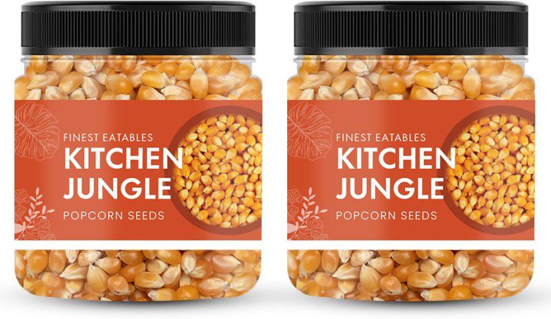 Kitchen Jungle Popcorn Kernels - Superior Quality Corn Popcorn  (800 g, Pack of 2)