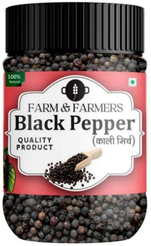 Farm & Farmers Organic Black Pepper Whole | Kali Mirch Sabut | Premium Best quality 400grams  (400)