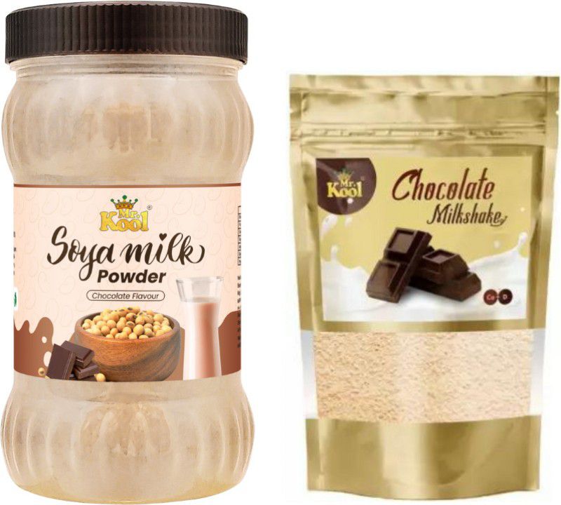 Mr.Kool Chocolate Soya Milk Powder 200gm and Milkshake Powder Chocolate 100gm.Pack of 2 Combo  (200 gm, 100gm)
