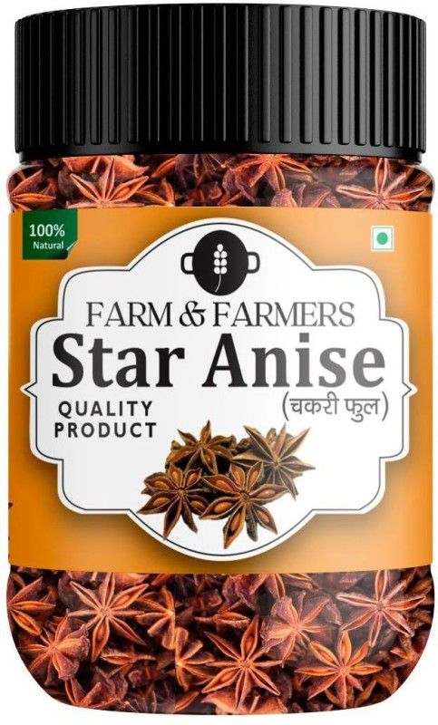 Farm & Farmers Organic Star Anise Premium Quality Sourced Fresh Chakri Phool 100 grams  (100 g)