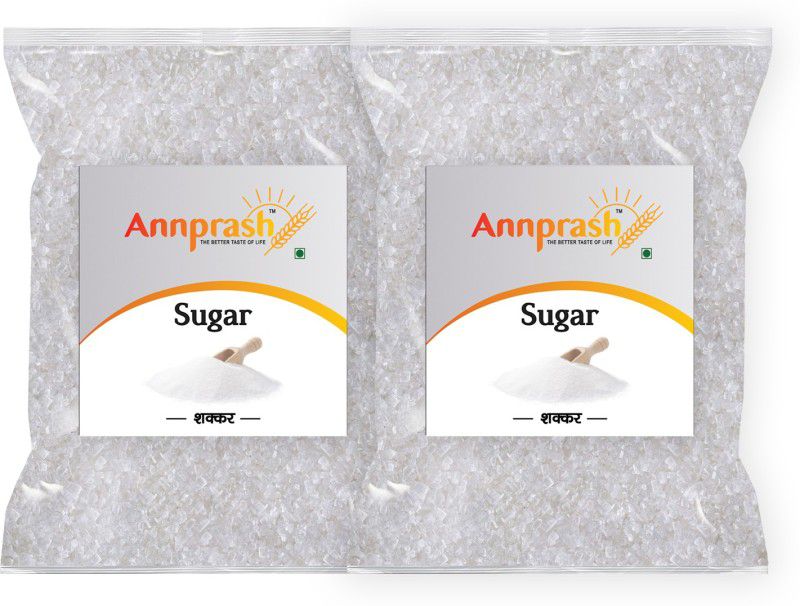 Annprash Premium Quality White Sugar- 1kg (Pack of 2) Sugar  (2 kg, Pack of 2)