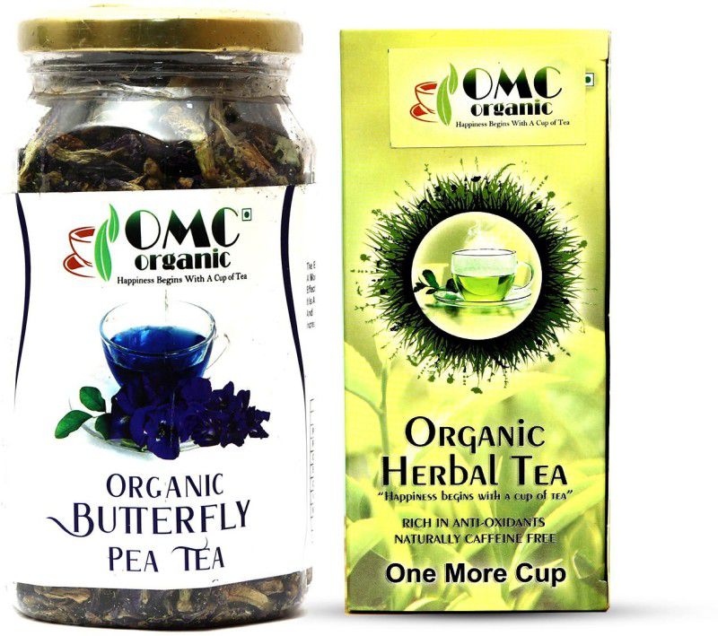One More Cup 1st Anniversary Buy 1 Organic Butterfly Pea Tea(40gm) get 1 Herbal Tea Box free Chamomile Herbal Tea Mason Jar  (2 x 80 g)