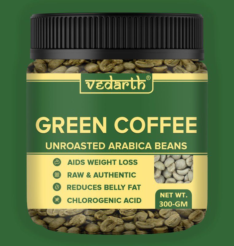 Vedarth Organics Green coffee weight loss instant coffee Unroasted natural green Coffee Beans  (300 g)