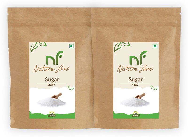 Nature food Best Quality White Sugar- 1kg (Pack of 2) Sugar  (2 kg, Pack of 2)