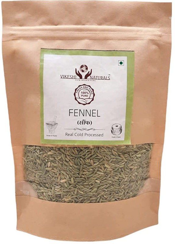 Vikeshi Naturals Fennel Seeds | Saunf Premium Quality 400gms, Pack of 1, 100% Natural  (400 g)