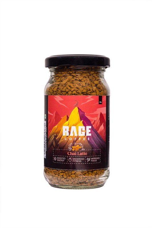 RAGE Coffee 50 Gms Chai Latte Flavour - Premium Arabica Instant Coffee , Boldest, Smoothest, Tastiest, All Natural Coffee Instant Coffee  (50 g)