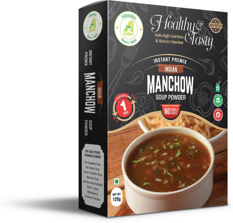 AARKAY Minnitz Instant Manchow Soup With No Onion And Garlic 360 G  (Pack of 3, 360 g)