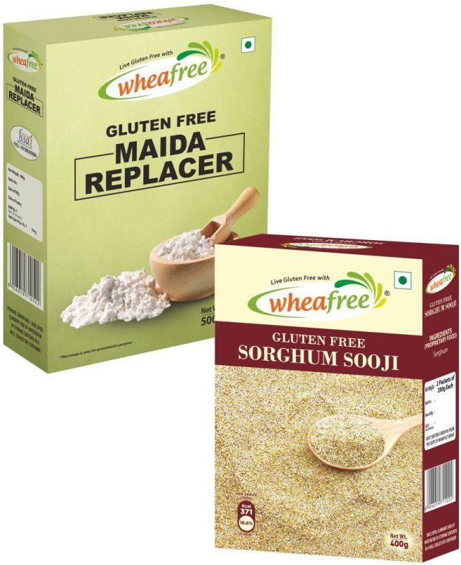 Wheafree Gluten Free Sorghum Sooji (400g) & Maida Replacer (500g) Combo Pack Combo  (Sorghum Sooji: 400g, Maida Replacer : 500g)