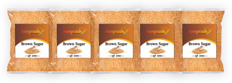 Annprash Premium Quality Brown Sugar - 1kg (Pack of 5) Sugar  (5 kg, Pack of 5)