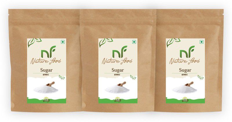 Nature food Best Quality White Sugar- 1kg (Pack of 3) Sugar  (3 kg, Pack of 3)