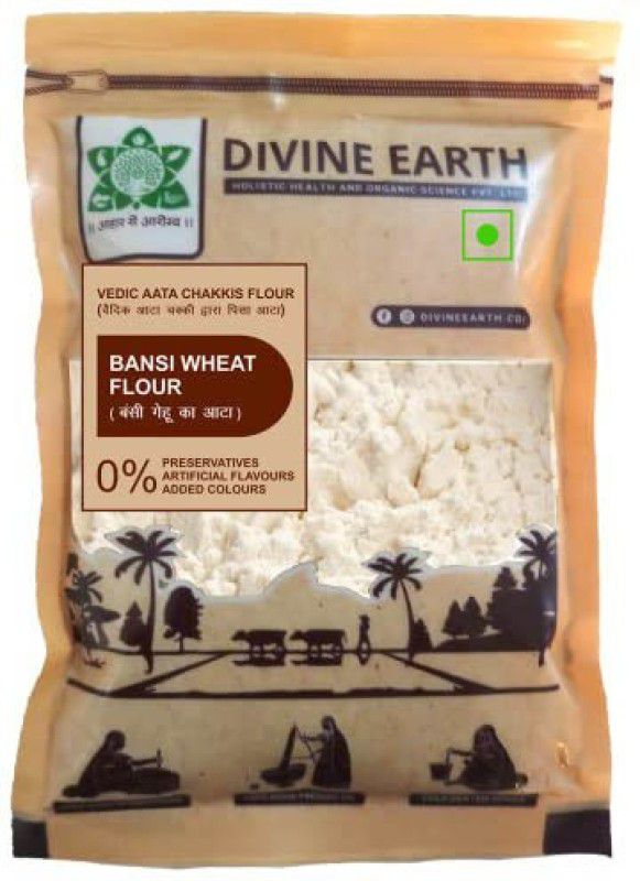 Divine Earth Stone Ground Bansi Wheat Flour,Wheat Atta, Healthy Food For Weight Loss  (1 kg)