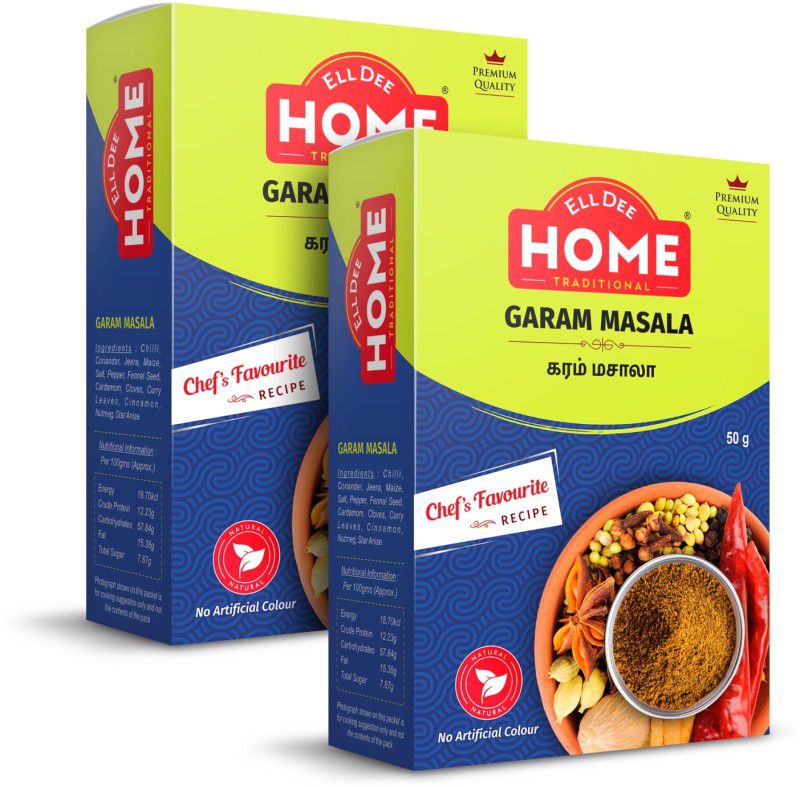 EllDee HOME | Premium Garam Masala  (2 x 50 g)