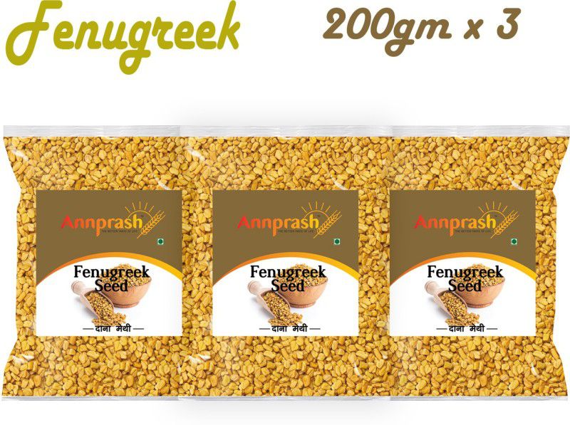Annprash Good Quality Fenugreek / Dana Methi 600gm (200gmX3)  (3 x 0.2 kg)
