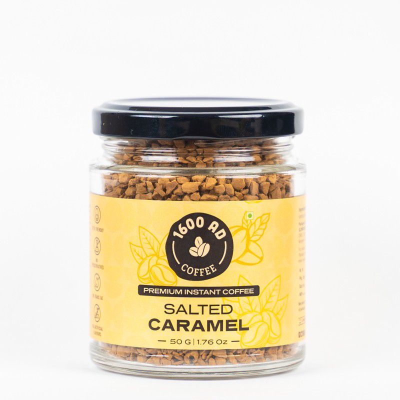 1600 AD SALTED Caramel Coffee Premium Instatnt freeze Dried - 50g Instant Coffee  (50 g, Salted Caramel Flavoured)
