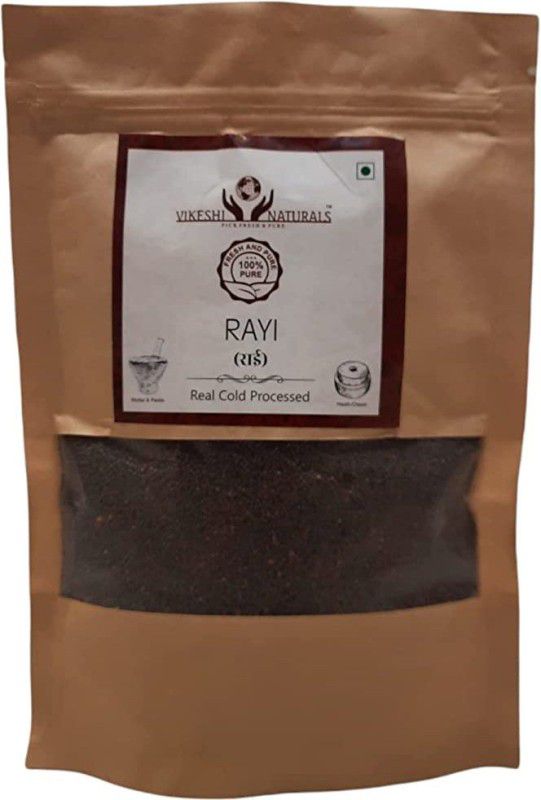 Vikeshi Naturals Rayi Seeds | Rai Real Cold Processed 250gms, Pack of 1, 100% Natural  (250 g)