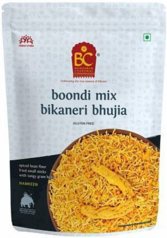 Bhikharam Chandmal - Boondi Mix Bhujia - Rajasthani Bhujiya - Indian Namkeen  (2 x 800 g)