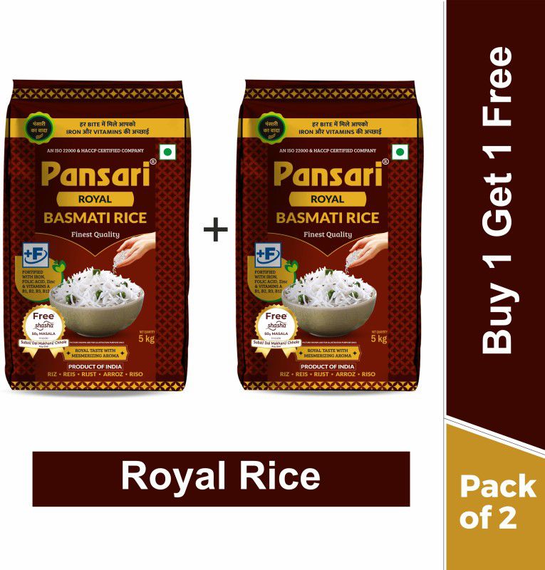 Pansari Long Grain, Taste The Best Royal Basmati Rice, 2-Years Aged, 10 kg Basmati Rice  (10 kg)