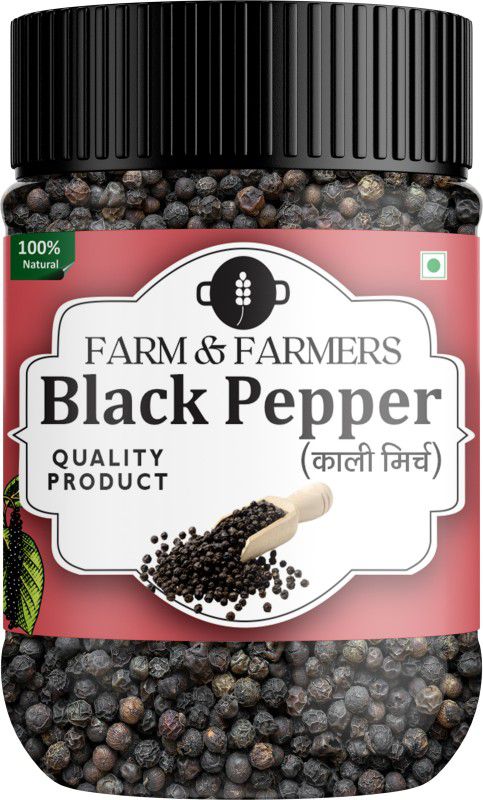 Farm & Farmers Organic Black Pepper Whole | Kali Mirch Sabut | Premium Best quality 50grams  (50 g)