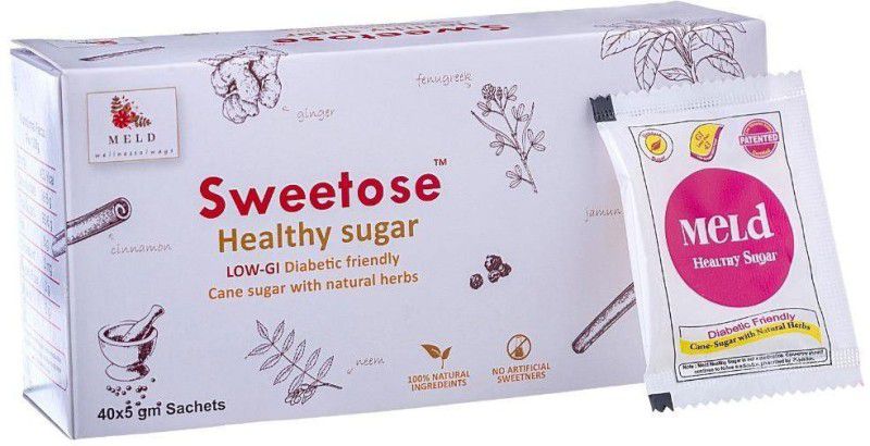 Sweetose 40 Sachets 200 gm LOW GI Sugar  (200 g)