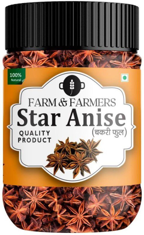 Farm & Farmers Organic Star Anise Premium Quality Sourced Fresh Chakri Phool 200 grams  (200 g)