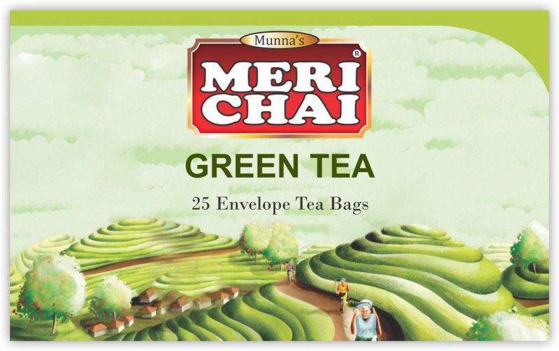MERI CHAI GREEN TEA ENVELPOE TEA BAG 25'S (50g) Green Tea Bags Box  (25 Bags)