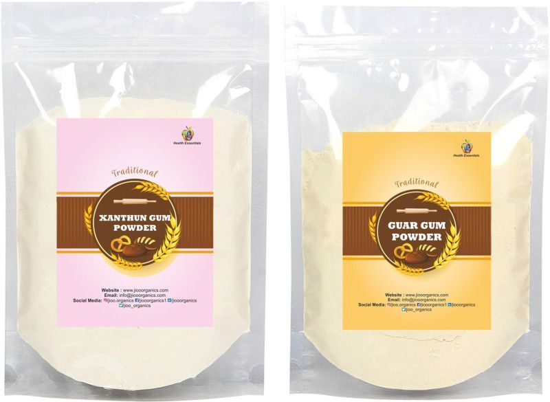 Jioo Organics Xanthan Gum Powder and Guar Gum Powder Baking Powder  (2 x 125 g)
