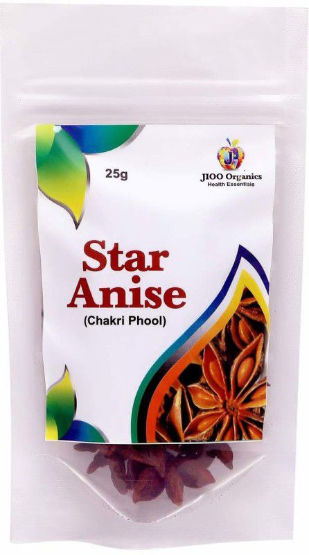 Jioo Organics Premium Quality Star Anise/ Chakri Phool Seeds(Five Spice Powder0 Pack of 25 Grams(100% Natural )  (25 g)