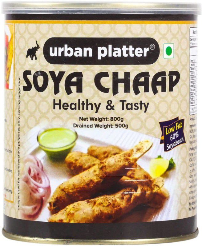 urban platter SOYA Chaap in Brine, (Canned,Vegan, Chunks on Stick ) Beans  (800 g)