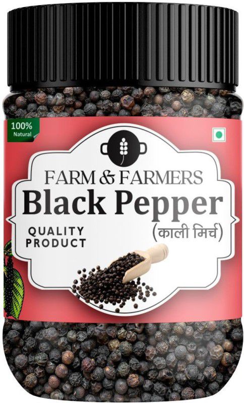 Farm & Farmers Organic Black Pepper Whole | Kali Mirch Sabut | Premium Best quality 80grams  (80)